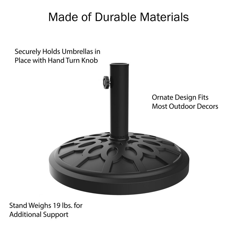 Pure Garden 10 Ft Patio Umbrella with Base, Orange