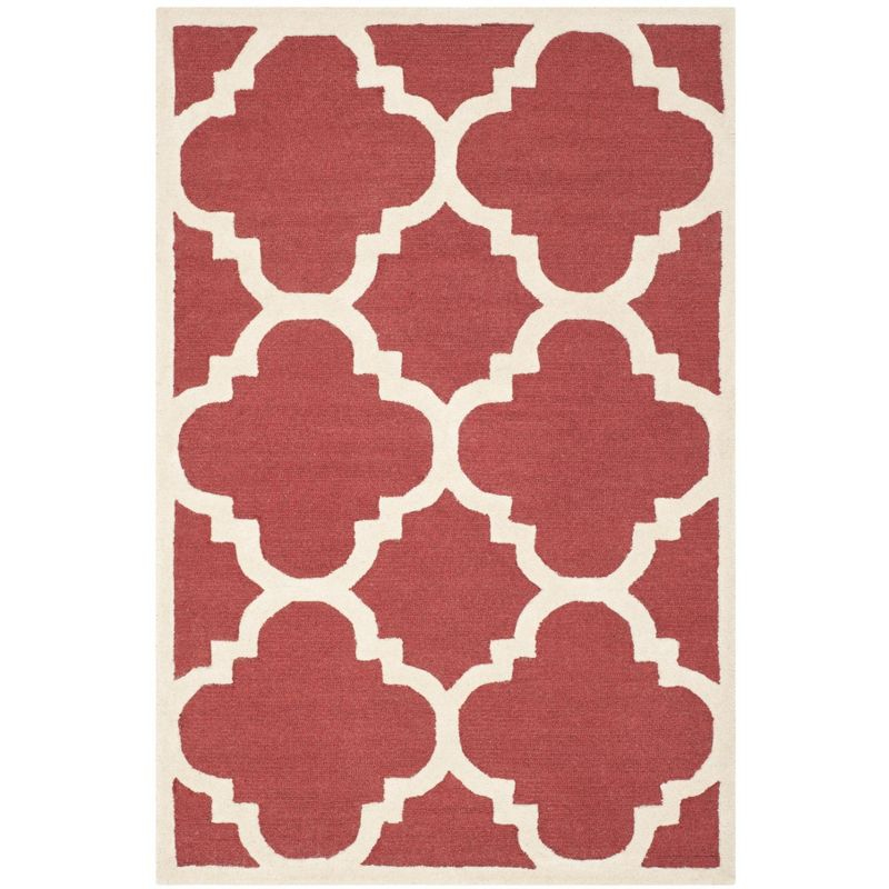 Cambridge CAM140 Tufted Indoor Accent Rug - Rust/Ivory - 3'x5' - Safavieh