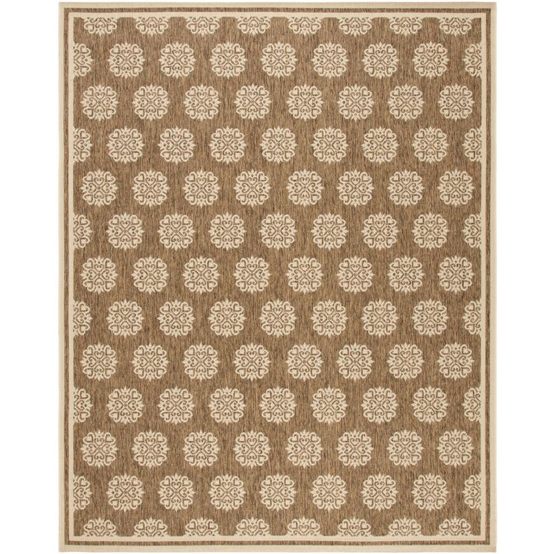 Beach House BHS181 Power Loomed Indoor/Outdoor Area Rug - Beige/Cream - 6'7"x9'2" - Safavieh
