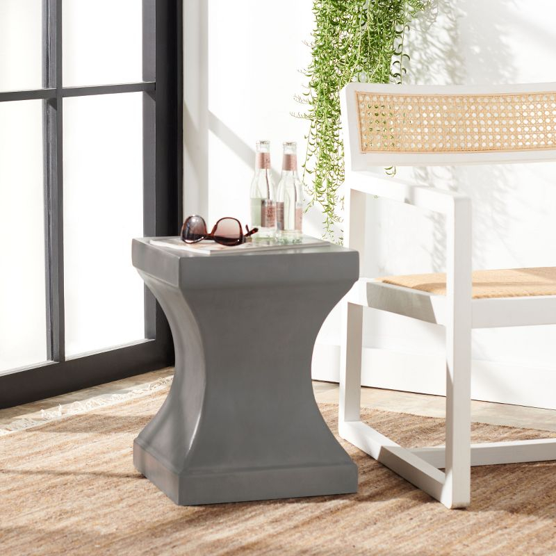Curby Accent Stool - Indoor/Outdoor - VNN1002 - Gray - Safavieh