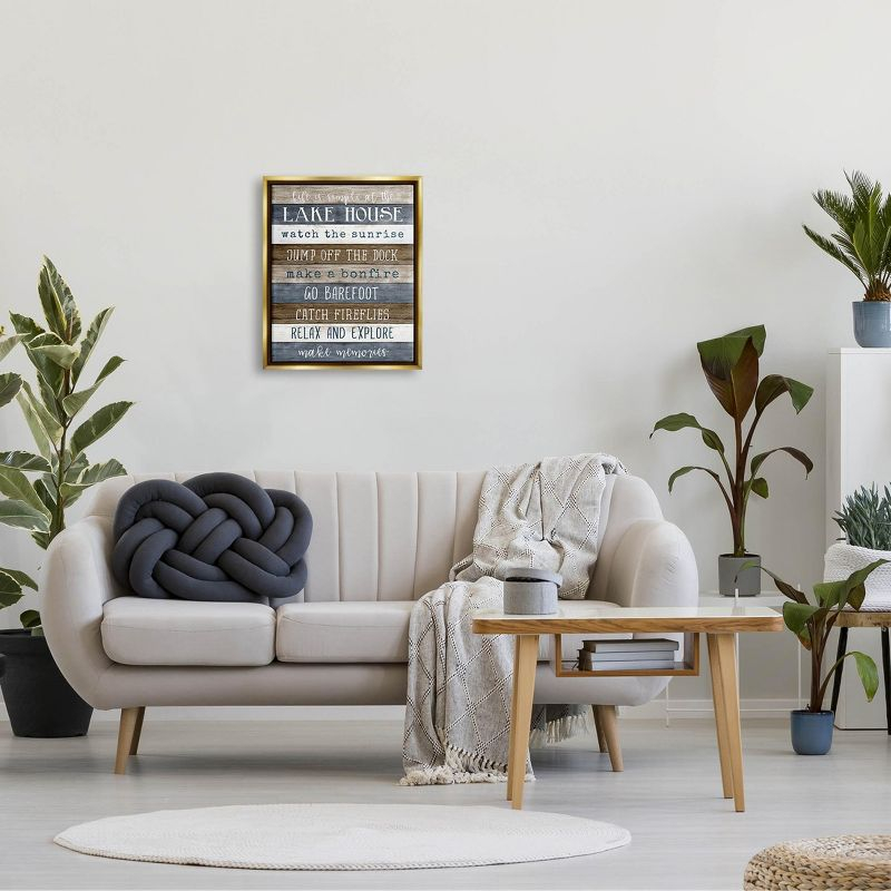 Stupell Industries " Life Is Simple Lake House List " by Natalie Carpentieri