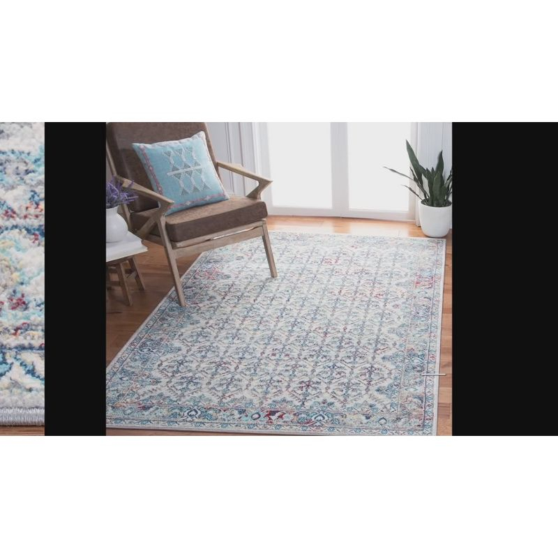 Belmont BMT134 Power Loomed Area Rug - Navy/Grey - 4'5"x6'5" - Safavieh.