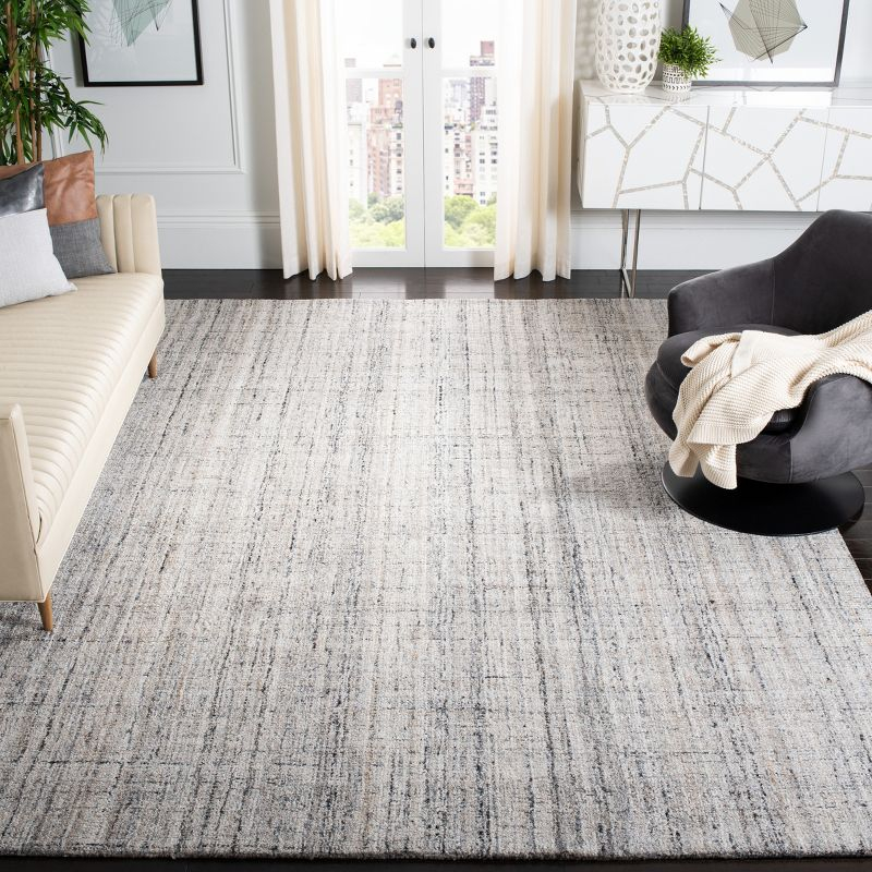 Abstract ABT141 Handmade Indoor Area Rug - Camel/Black - 6'x6' - Safavieh