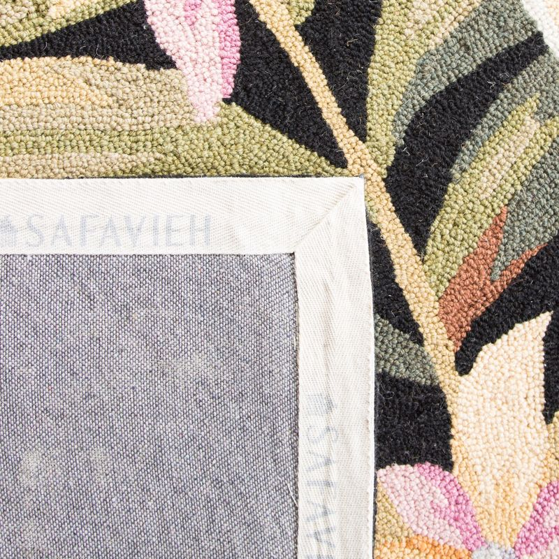 Chelsea HK212 Hand Hooked Accent Rug - Black - 2'6"x4' - Safavieh.
