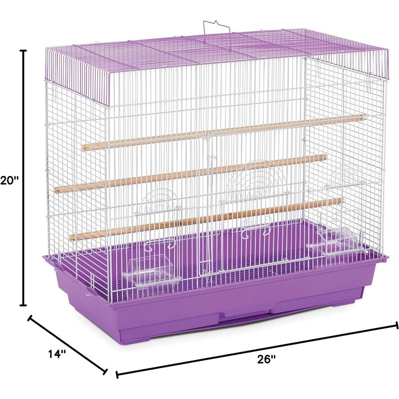 Prevue Pet Products SP1804-3 Flight Cage, Lilac/White,26" L x 14" W x 22 1/4" H
