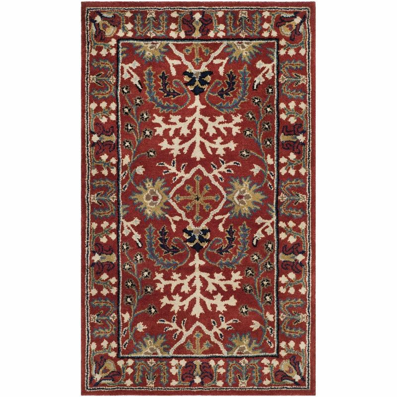 Antiquity AT64 Hand Tufted Area Rug - Red/Multi - 3'x5' - Safavieh.