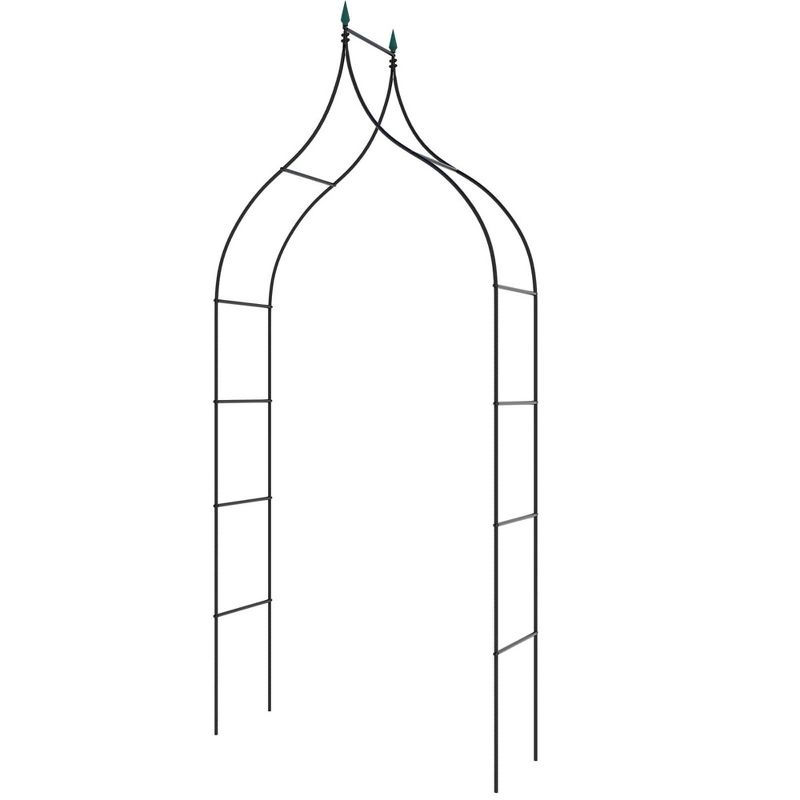 Costway Steel Garden Arch Rose Arbor Climbing Plant Outdoor Garden