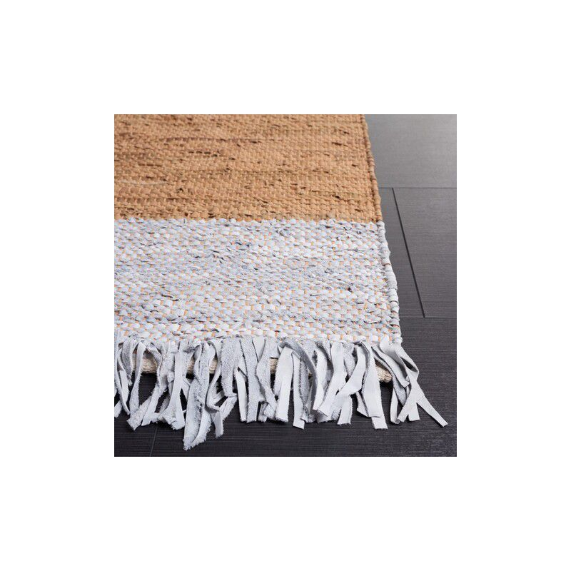 Vintage Leather VTL310 Hand Woven Indoor Accent Rug - Light Grey/Brown - 2'x3' - Safavieh