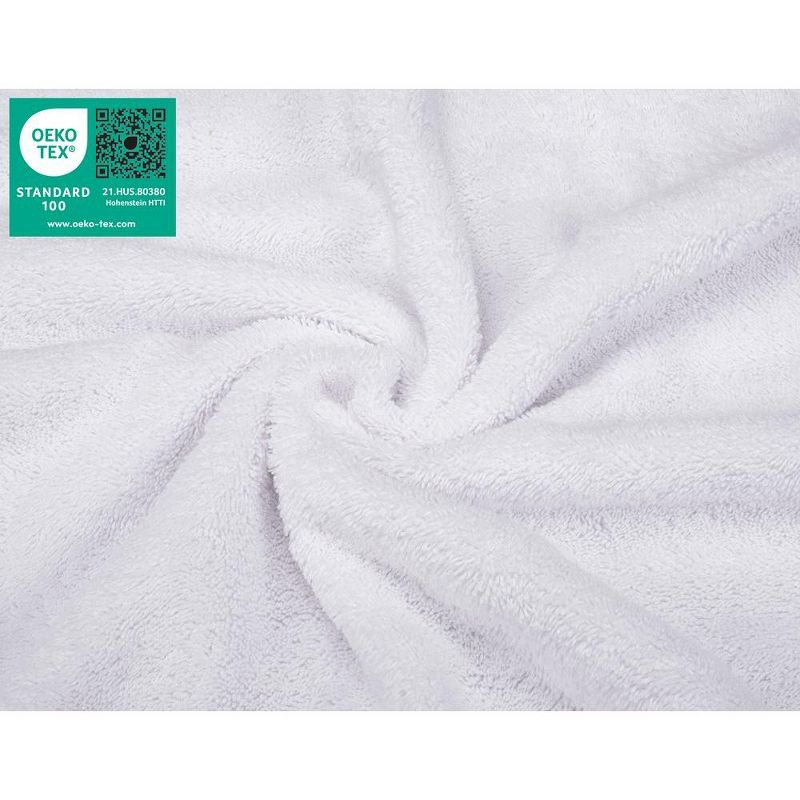 American Soft Linen 4 Pack Washcloth Set, 100% Cotton Washcloth Hand Face Towels for Bathroom and Kitchen, White