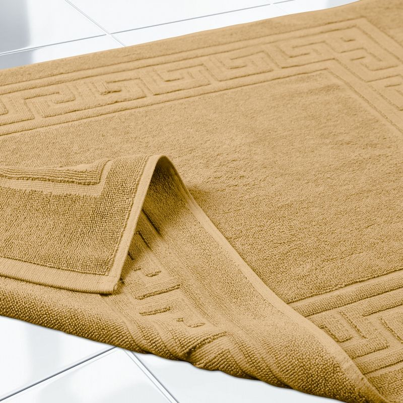 Modern Absorbent Bath Mat (Set of 2), 22" x 35", Toast - Blue Nile Mills