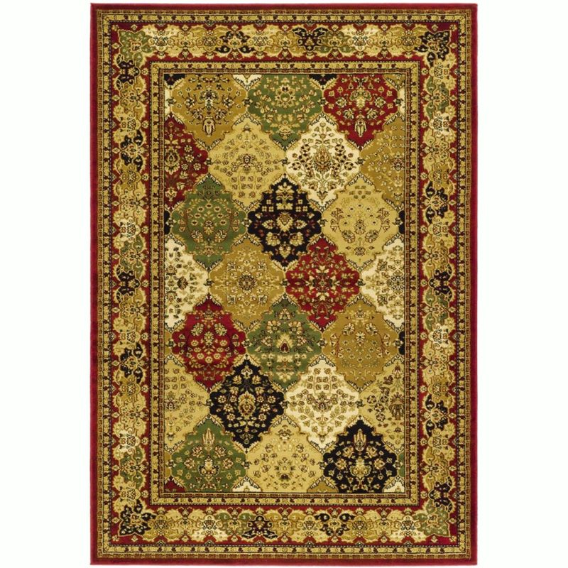 Lyndhurst LNH221 Power Loomed Area Rug - Multi/Red - 5'3"x7'6" - Safavieh