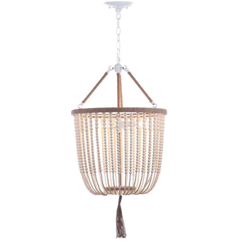 Angie Beads Pendant Lamp - LIT4476 - Cream - Safavieh