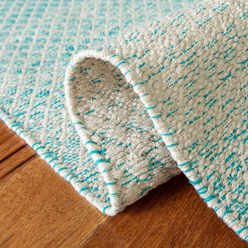 Montauk MTK601 Hand Woven Indoor Area Rug - Turquoise/Ivory - 8'x10' - Safavieh