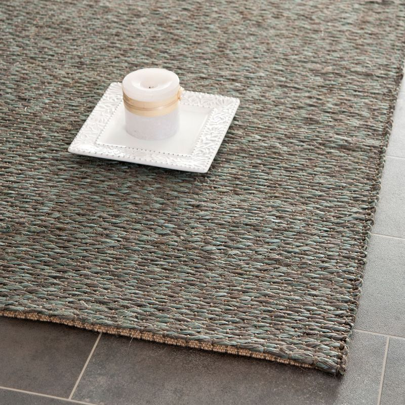 Natural Fiber NF448 Hand Woven Indoor Area Rug - Teal - 4'x6' - Safavieh.