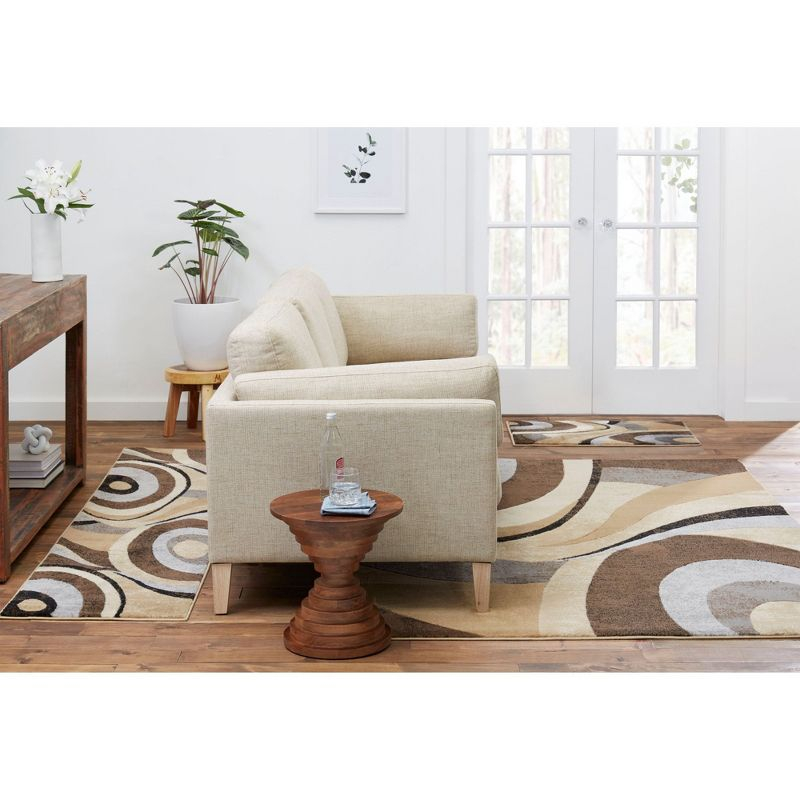 Home Dynamix Slade Contemporary Abstract Area Rug, Brown/Grey, 3 Piece Set