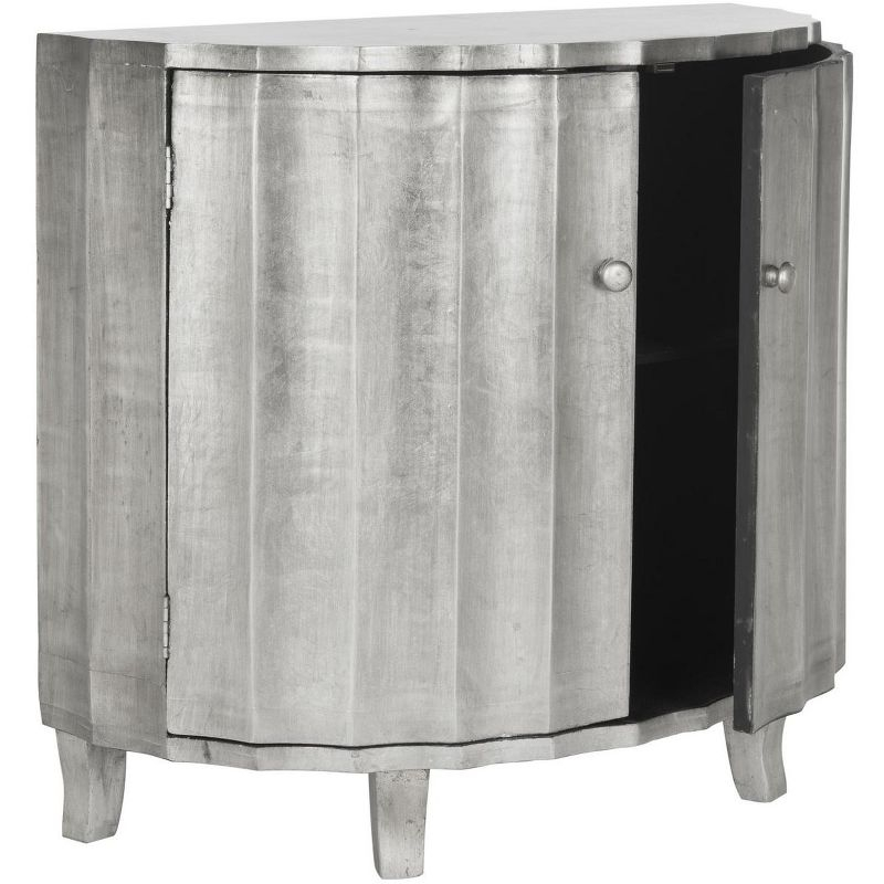 Rutherford Demilune Cabinet - AMH1516 - Silver - Safavieh Couture