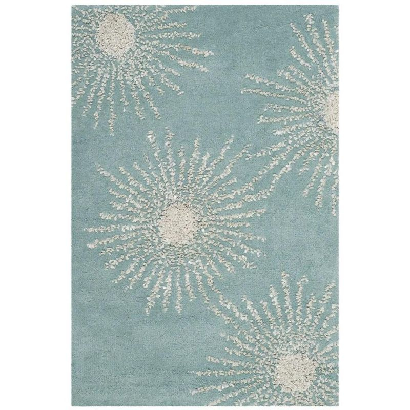 Soho SOH712 Hand Tufted Indoor Accent Rug - Light Teal/Multi - 2'x3' - Safavieh.