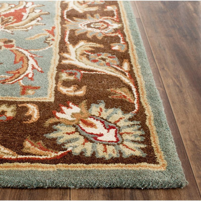 Heritage HG812 Hand Tufted Runner Rug - Blue/Brown - 2'3"x12' - Safavieh.