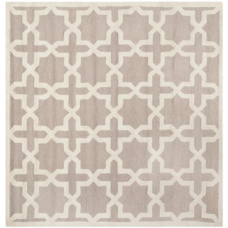 Cambridge CAM125 Tufted Indoor Area Rug - Beige/Ivory - 6'x6' - Safavieh