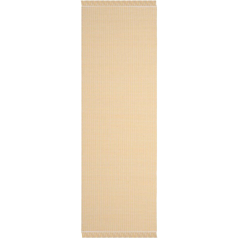 Montauk MTK340 Hand Woven Indoor Runner Rug - Ivory/Yellow - 2'3"x10' - Safavieh