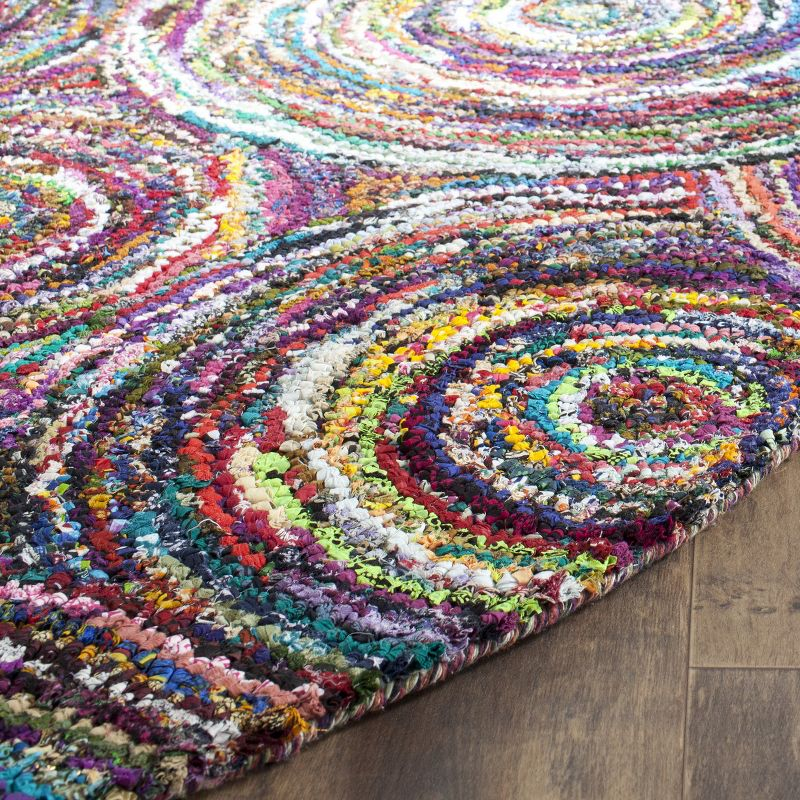 Nantucket NAN514 Hand Tufted Indoor Area Rug - Multi - 4' Round - Safavieh.