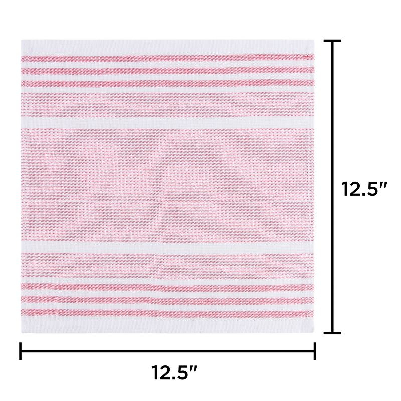 Kitchen Dish Cloth-Set of 16- 12.5x12.5-100% Cotton Wash Cloths-4 Colors of Modern Farmhouse Multi Stripes-Dishcloths for Cleaning by Lavish Home