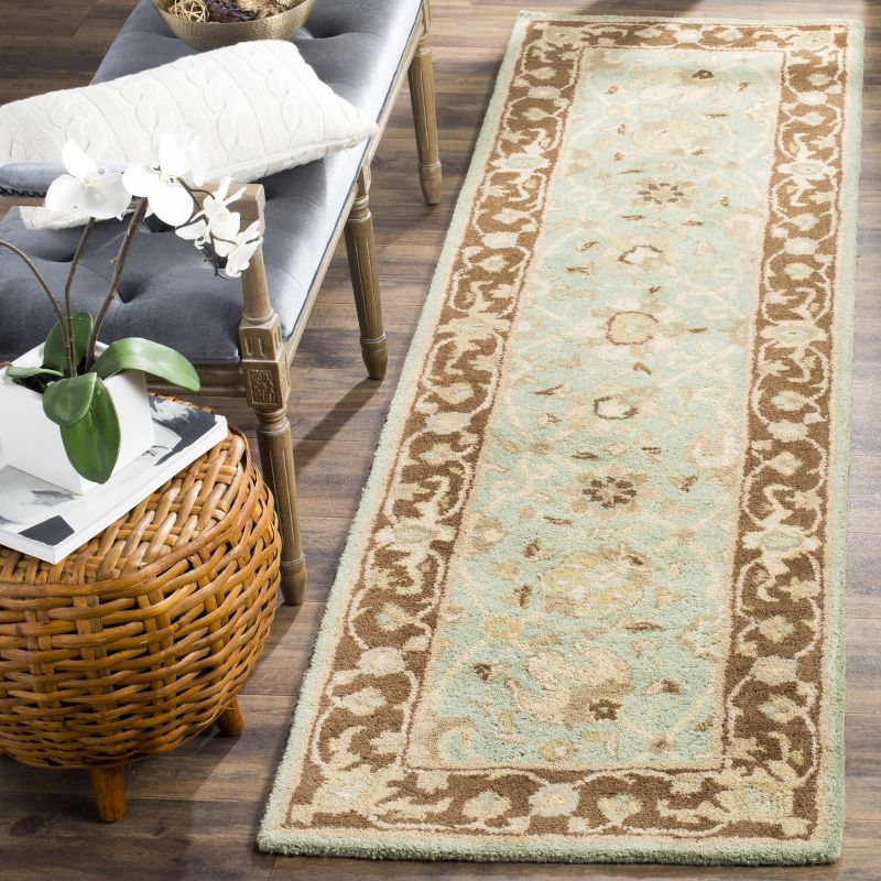 Antiquity AT21 Hand Tufted Indoor Accent Rug - Green/Brown - 2'x3' - Safavieh