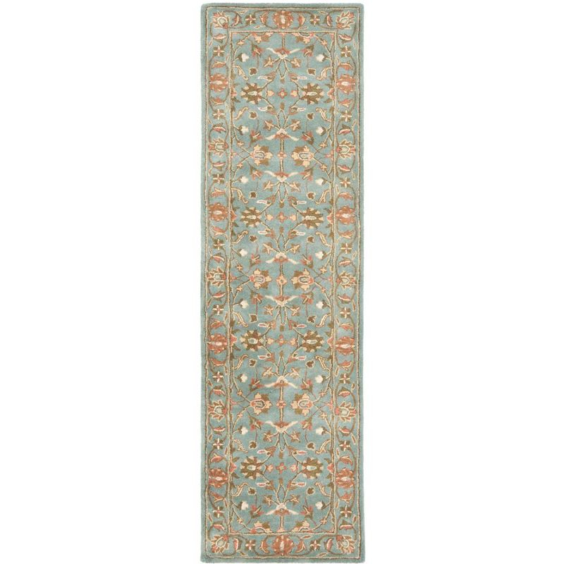 Heritage HG969 Hand Tufted Runner Rug - Blue/Blue - 2'3"x18' - Safavieh.