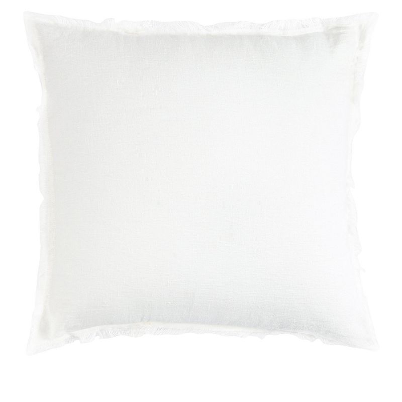 Anaya Fringed Feather Throw Pillow