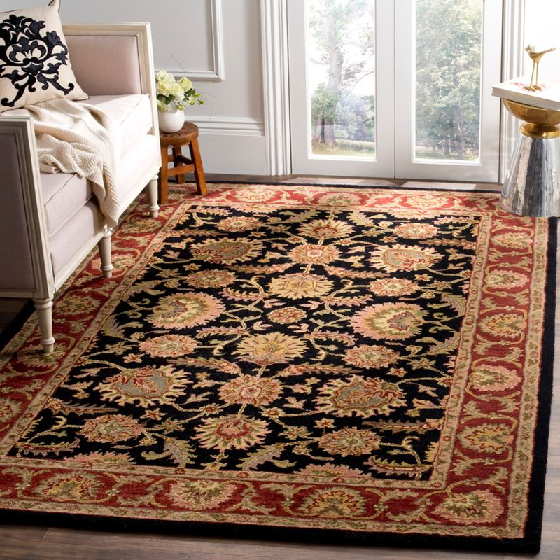 Classic CL359 Hand Tufted Area Rug - Navy/Red - 8'3"x11' - Safavieh.