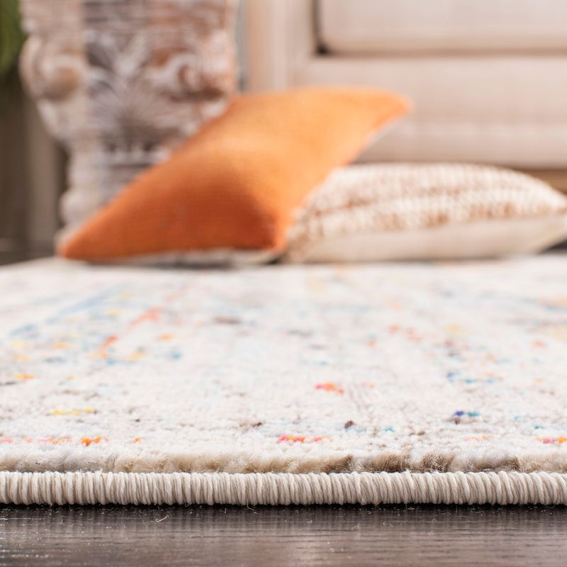 Madison MAD474 Power Loomed Indoor Area Rug - Cream/Blue - 5'x5' - Safavieh