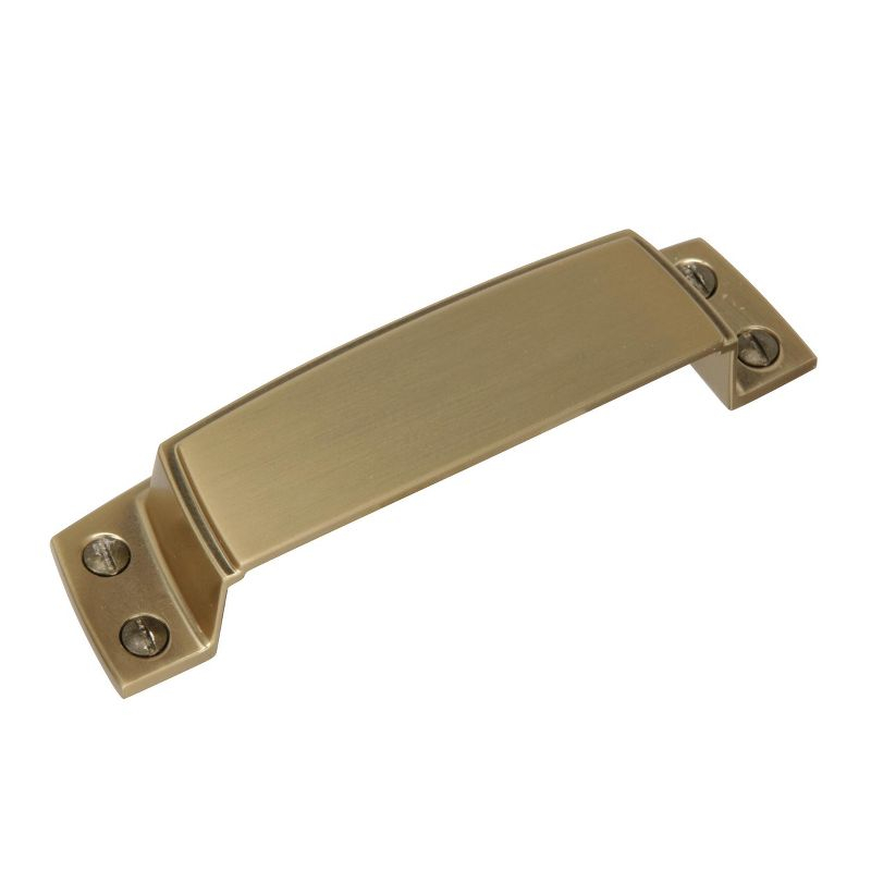 Amerock Highland Ridge 3-1/2 inch (89mm) Center-to-Center Golden Champagne Cabinet Cup Pull
