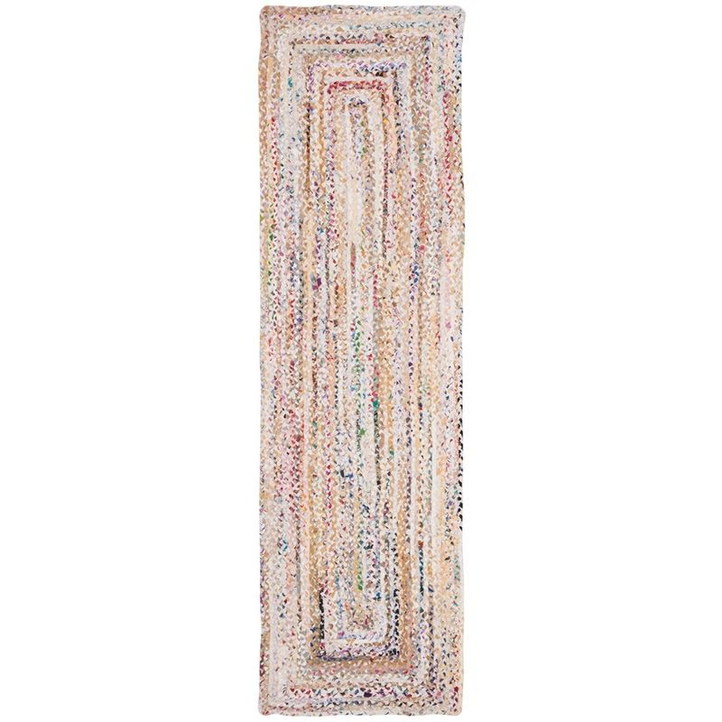 Braided BRD210 Hand Woven Runner Rug - Ivory/Multi - 2'3"x10' - Safavieh.