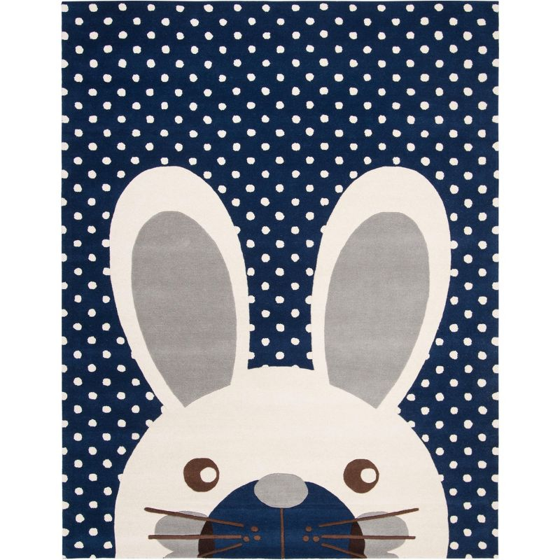 Safavieh Kids Rabbit SFK922 Hand Tufted Indoor Area Rug - Navy/Ivory - 8'x10' - Safavieh