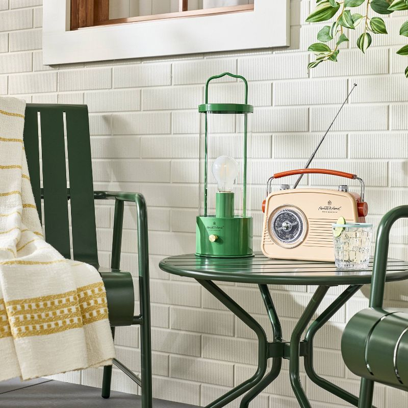 Retro Portable AM/FM Bluetooth Radio Tonal Orange: Hearth & Hand™ with Magnolia, Rechargeable, USB Cable Included