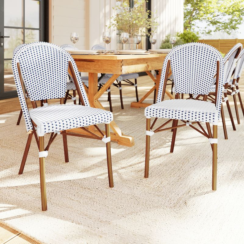 Martha Stewart Martha Stewart Lily Pond All-Weather Stackable Patio Bistro Dining Chairs (Set of 2)