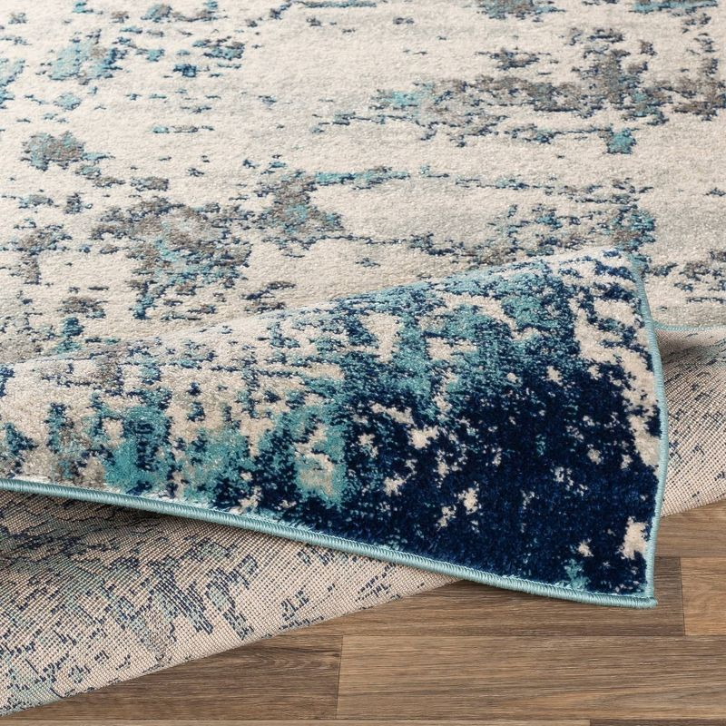 Livabliss 9'x12' High Plains Modern Rug Blue: Stain & Fade-Resistant, Medium Pile, Indoor, Abstract Pattern