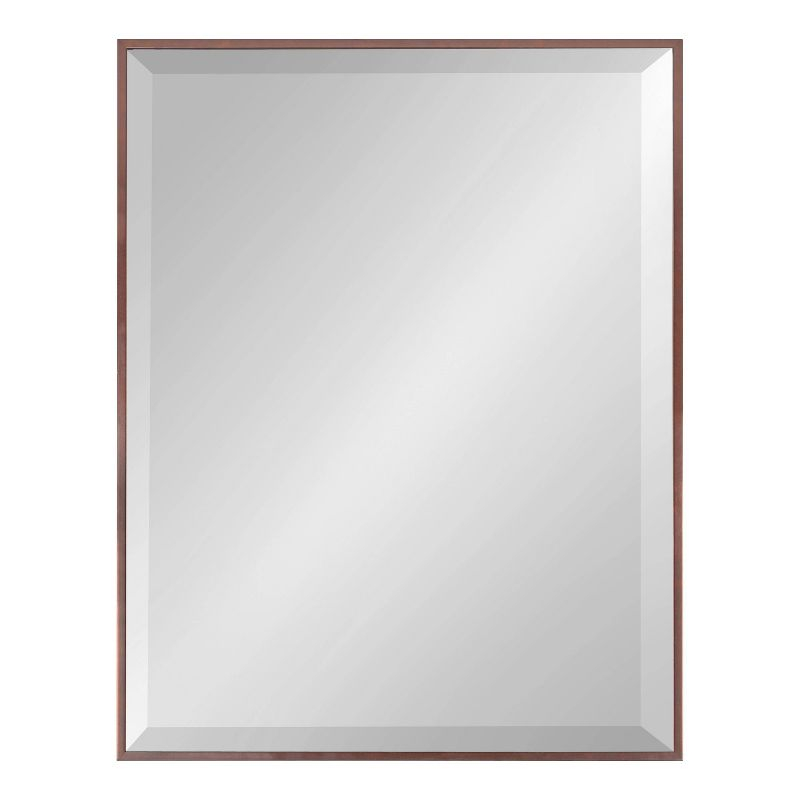 Kate & Laurel All Things Decor 18.7" x 24.7" Rhodes Rectangle Wall Mirror Bronze : Modern Beveled, No Assembly Required