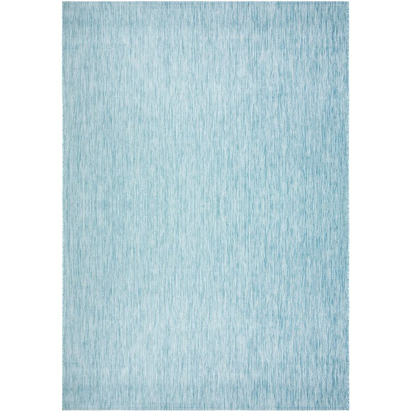Courtyard CY8520 Power Loomed Indoor and Outdoor Area Rug - Aqua/Aqua - 8'x10' - Safavieh