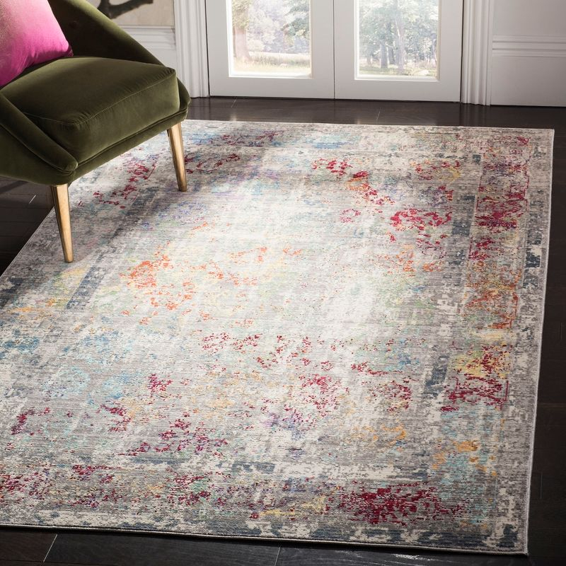 Mystique MYS923 Power Loomed Indoor Area Rug - Grey/Multi - 4'x6' - Safavieh.