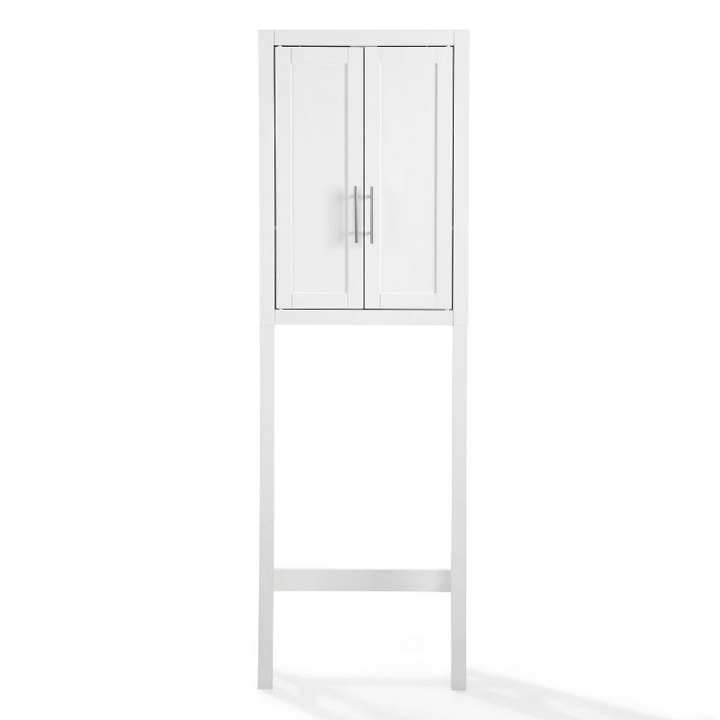 Savannah Space Saver White - Crosley: Bathroom Etagere with Adjustable Shelves, MDF Frame, Anti-Tip Hardware