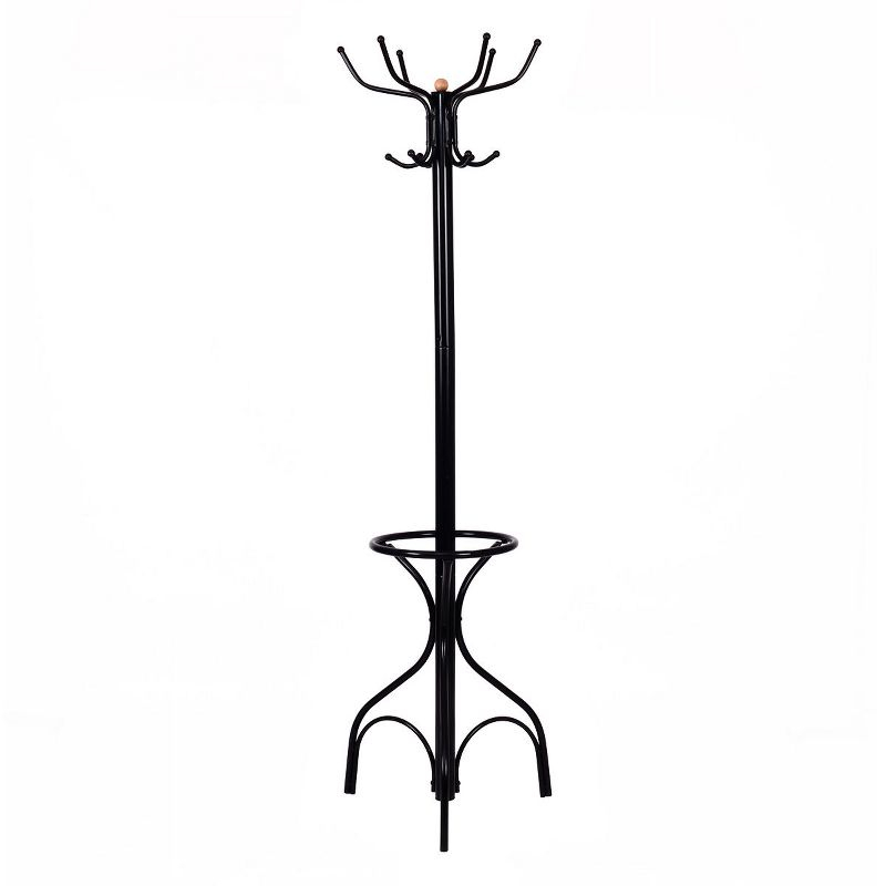 Costway Metal Coat Hat Rack Organizer Clothes Hanger Hooks Tree Stand Umbrella Holder