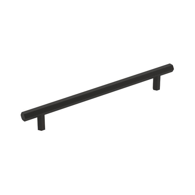 Amerock Caliber 7-9/16 inch (192mm) Center-to-Center Matte Black Cabinet Pull