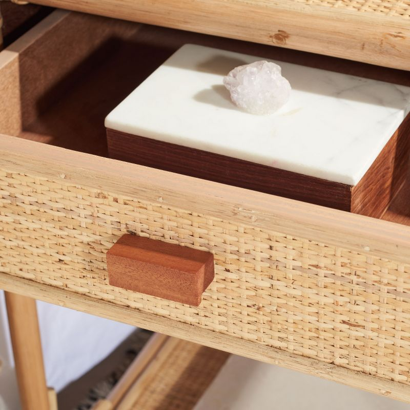 Bea 1 Drawer 1 Shelf Nightstand - NST4000 - Natural - Safavieh