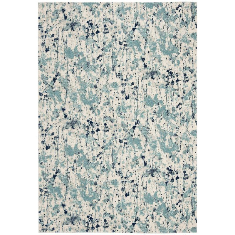 Evoke EVK284 Power Loomed Indoor Area Rug - Ivory/Blue - 4'x6' - Safavieh