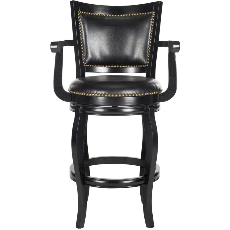 Gitano Swivel Bar Stool - FOX7009 - Black - Safavieh Couture