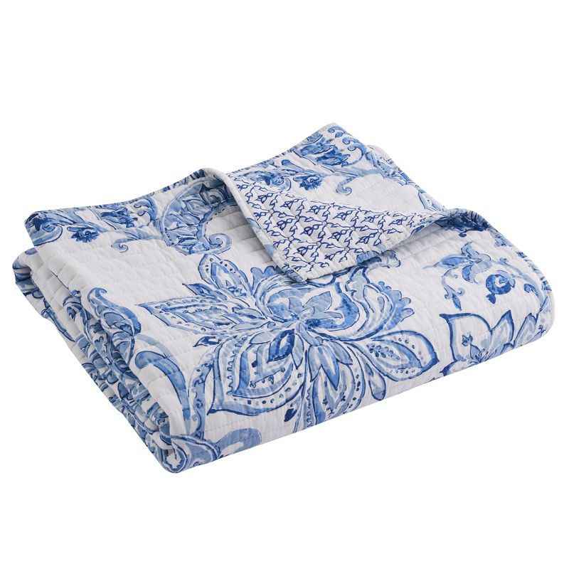 Bennett Floral Quilted Throw - Villa Lugano by Levtex Home