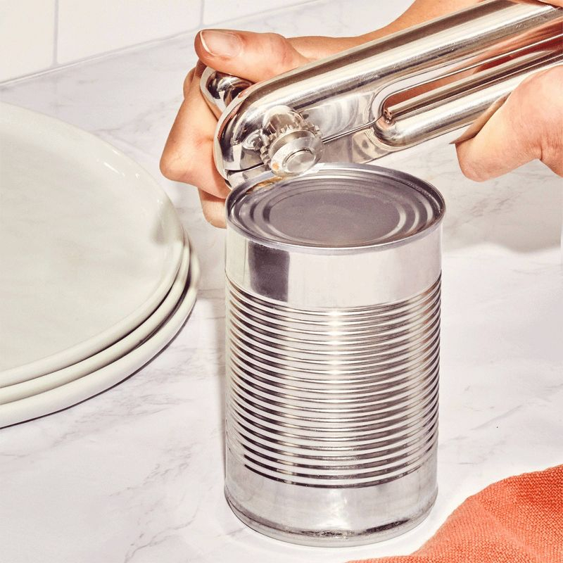 Caraway Home Stainless Steel Can Opener: Manual Silver Freestanding, Hand Wash, 1 Year Warranty, 7.1" Height