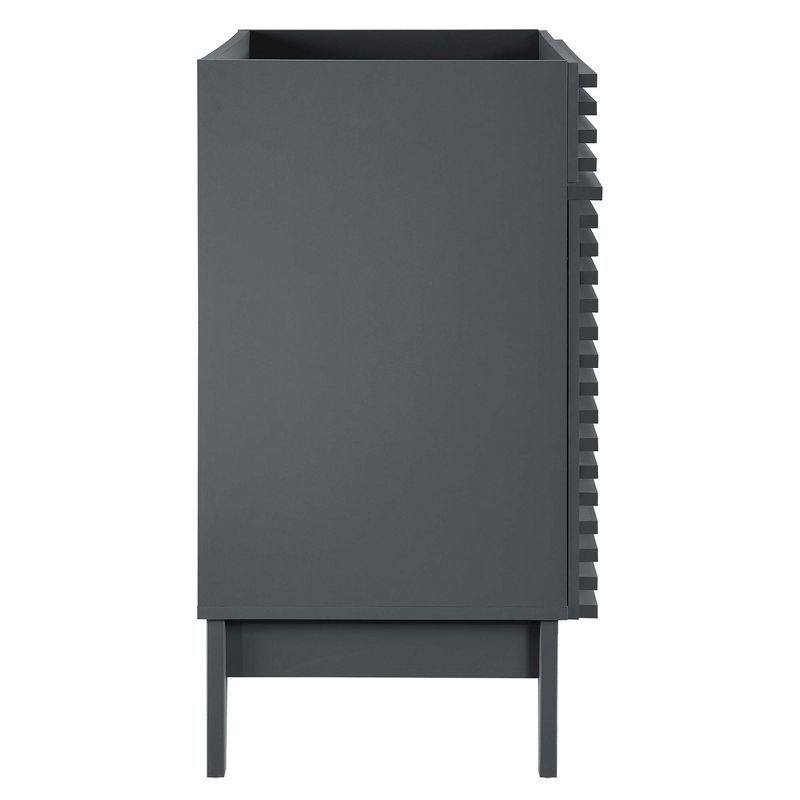 Modway Render 35" MDF and Particleboard Bathroom Vanity Cabinet in Gray