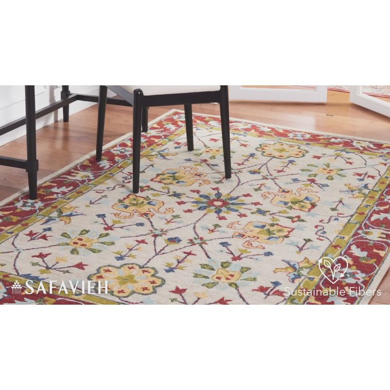 Micro-Loop MLP386 Hand Tufted Indoor Area Rug - Beige/Rust - 8'x10' - Safavieh
